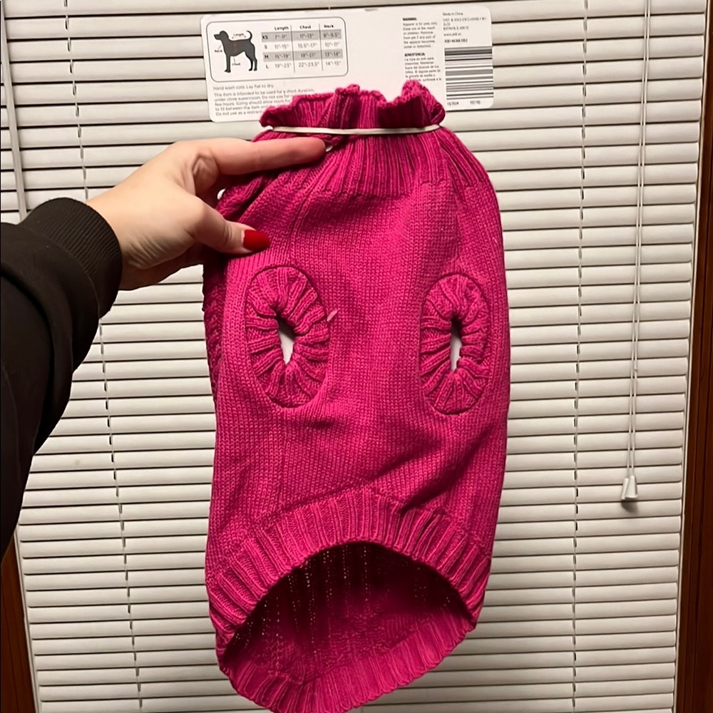 Heart to Tail Pink Dog Sweater